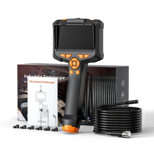 New G30-M 30meter Detachable Cable Handheld Endoscope Camera 8mm 2MP Industrial Borescope with 4.3inch IPS Screen for Drain Pipe